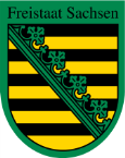 Das Wappen des Freistaates Sachsen.